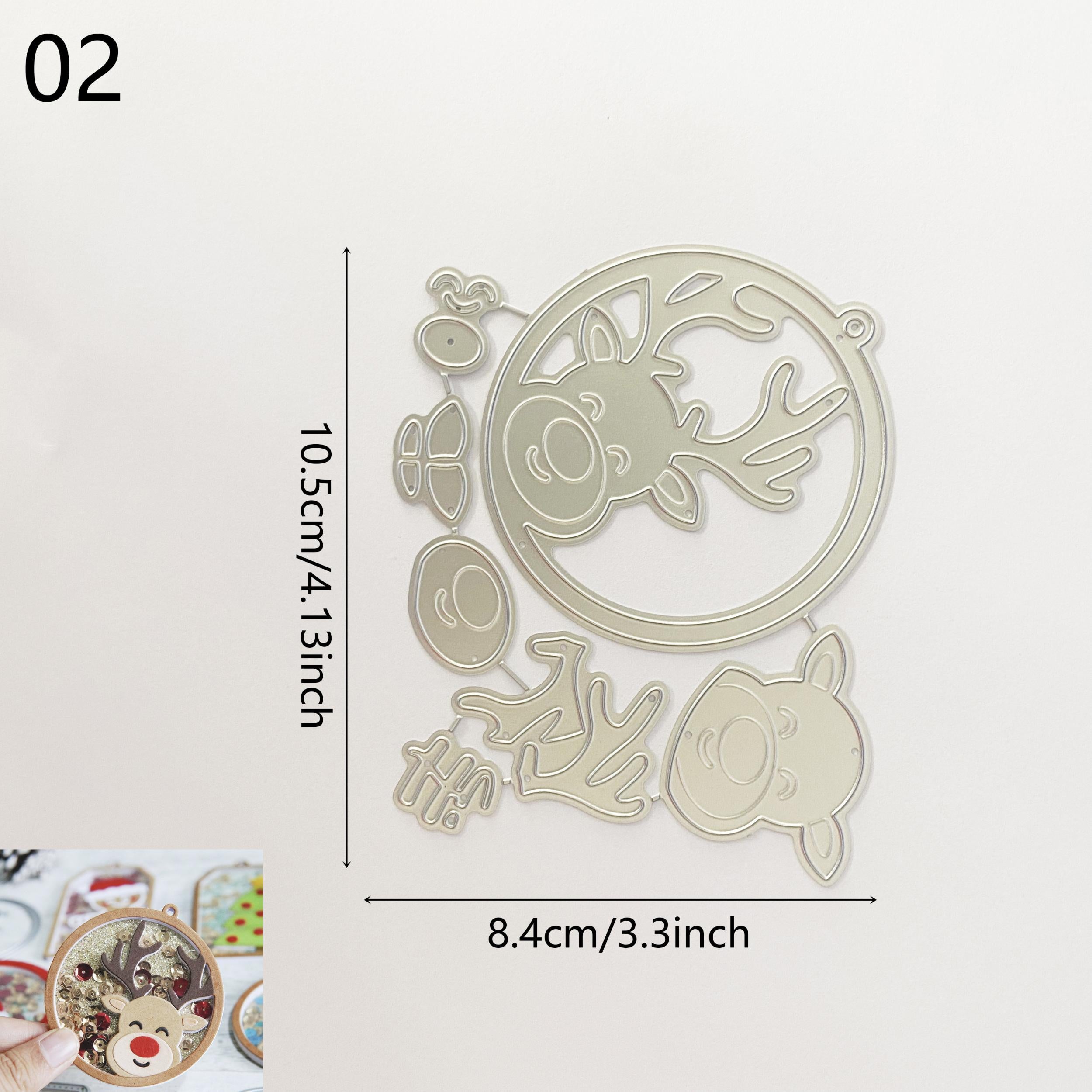 Christmas Metal Cutting Dies Set DIY Scrapbooking Supplies For Shaker Cards
