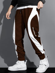 Men's Block Drawstring Sweatpants Pocket Casual Comfy Jogger Pants