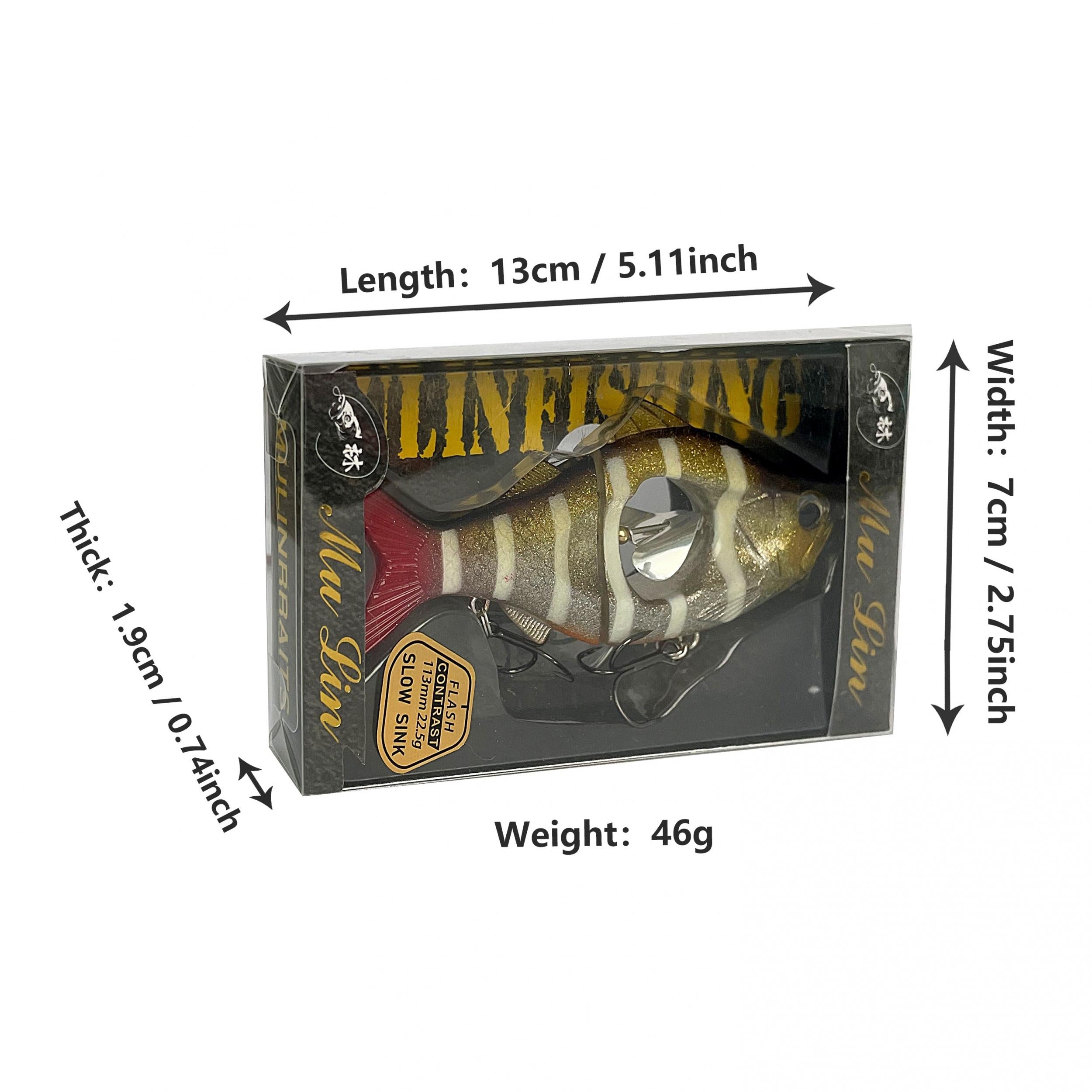 Propeller Minnow Fishing Lure Slow Sinking Jerk Bait