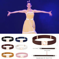 Women's Elastic Waistband with Adjustable Metal Buckle