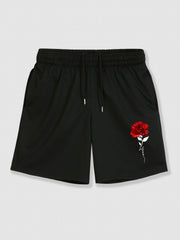 Men's Floral Print Drawstring Shorts for Summer