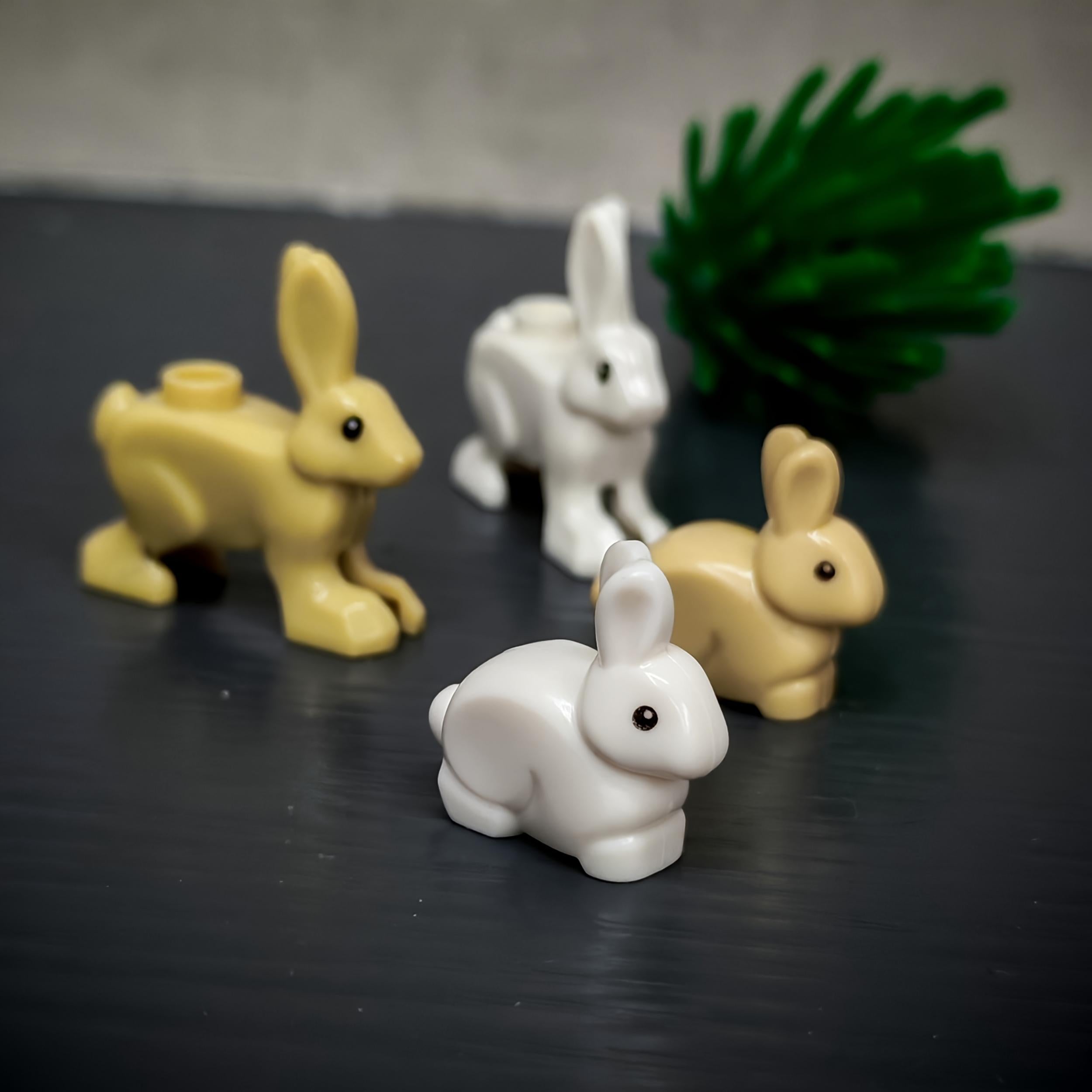 4pcs Rabbit Shaped Building Blocks Set, Animal Farm Theme for Kids 6-8 Years
