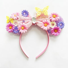 Cosplay Headdress Flower Bow Headband Mouse Ears Headbands For Party Decoration