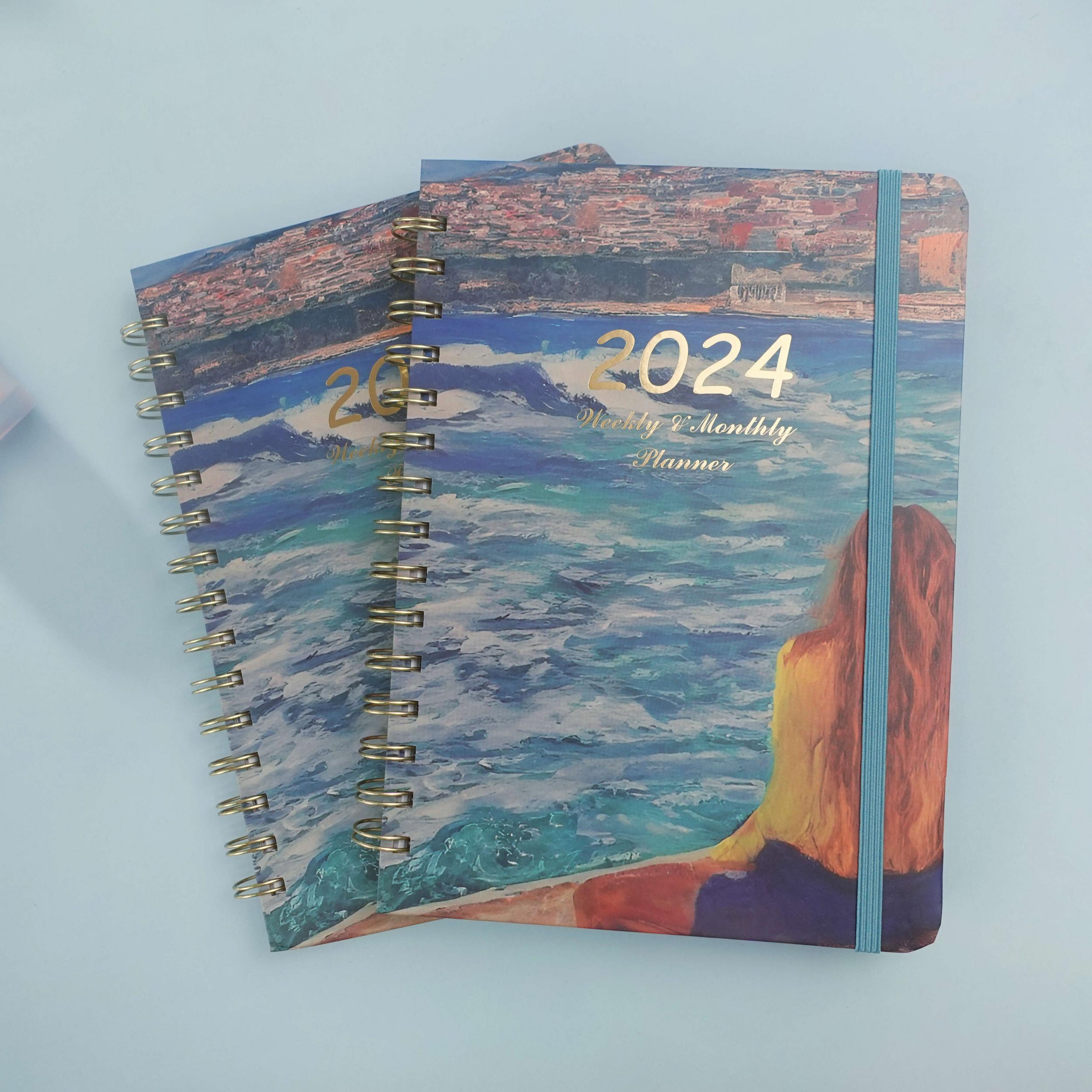 Weekly Planner Spiral Coil Book Schedule Diary English Book