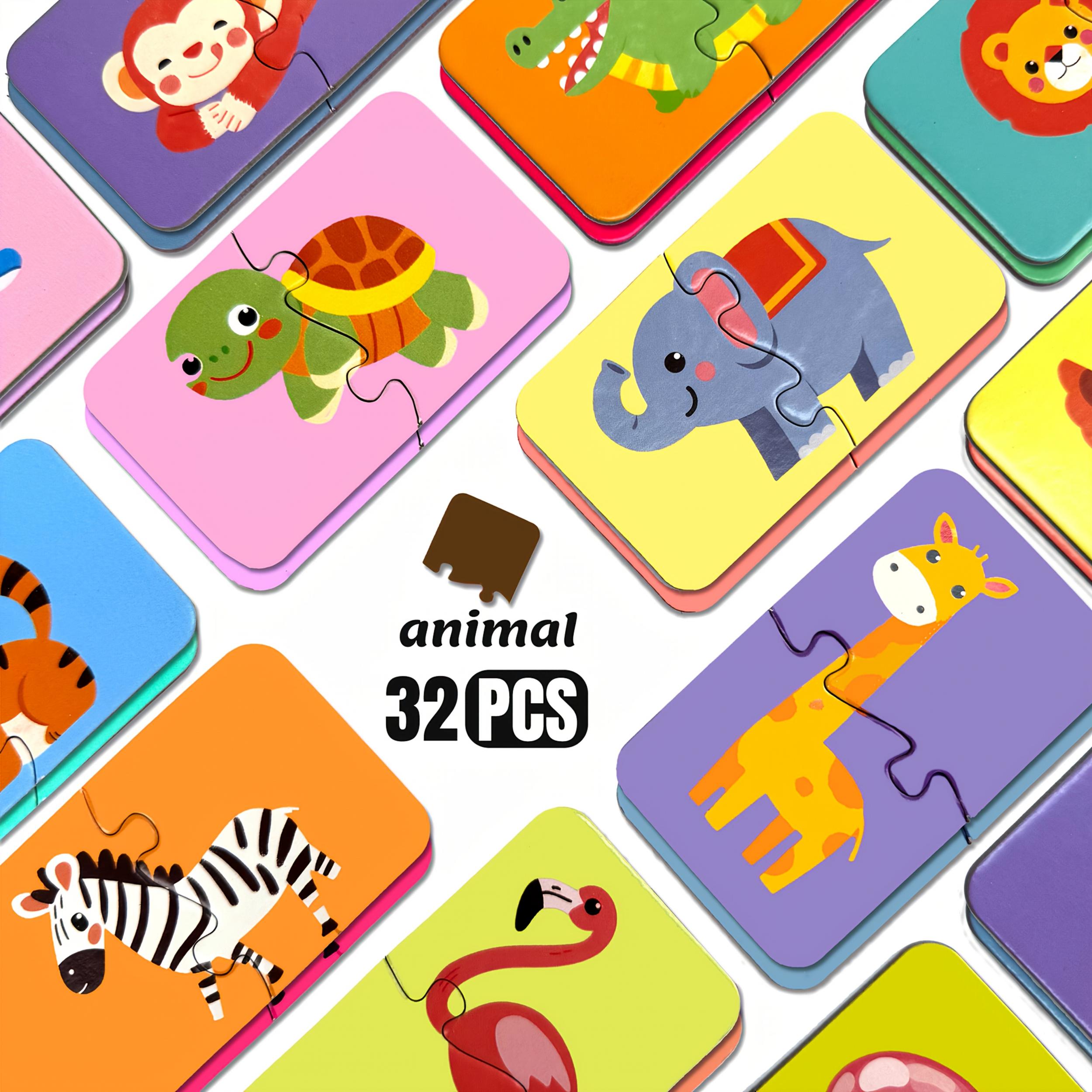 Educational Jigsaw Puzzles 16-48pcs Animals Daily Life Vehicles Fruits&Vegetable