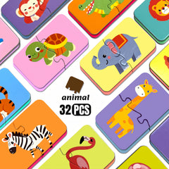 Educational Jigsaw Puzzles 16-48pcs Animals Daily Life Vehicles Fruits&Vegetable