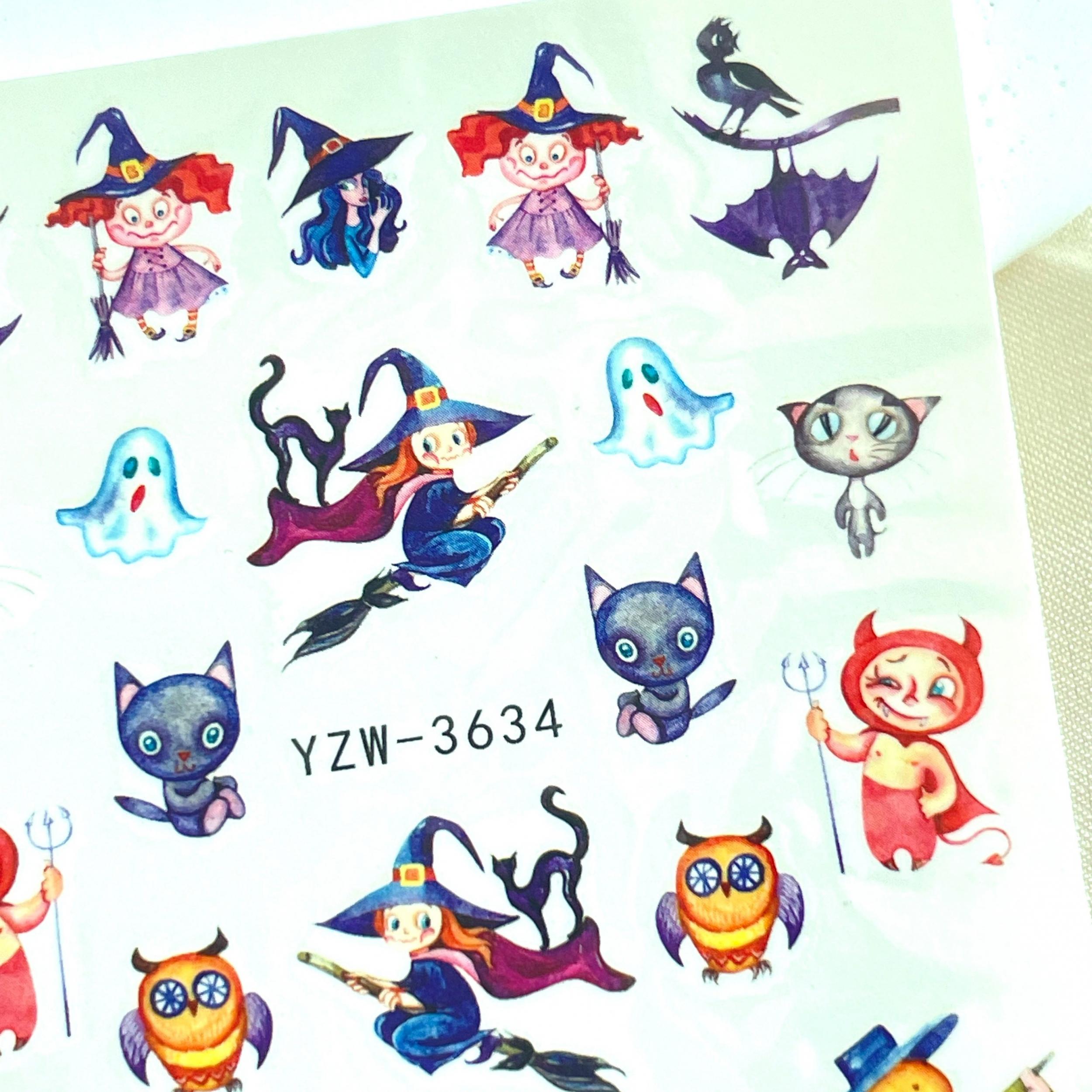 Halloween Water Print Sticker Waterproof Tattoo Sticker for Kids Teens Adults
