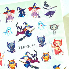 Halloween Water Print Sticker Waterproof Tattoo Sticker for Kids Teens Adults