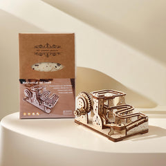 Wooden Mechanical Track Roller 3D Puzzle DIY Toy