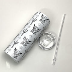 Cowboy Style Stainless Steel Water Bottle 590ml 20oz Leakproof Shatterproof Cup