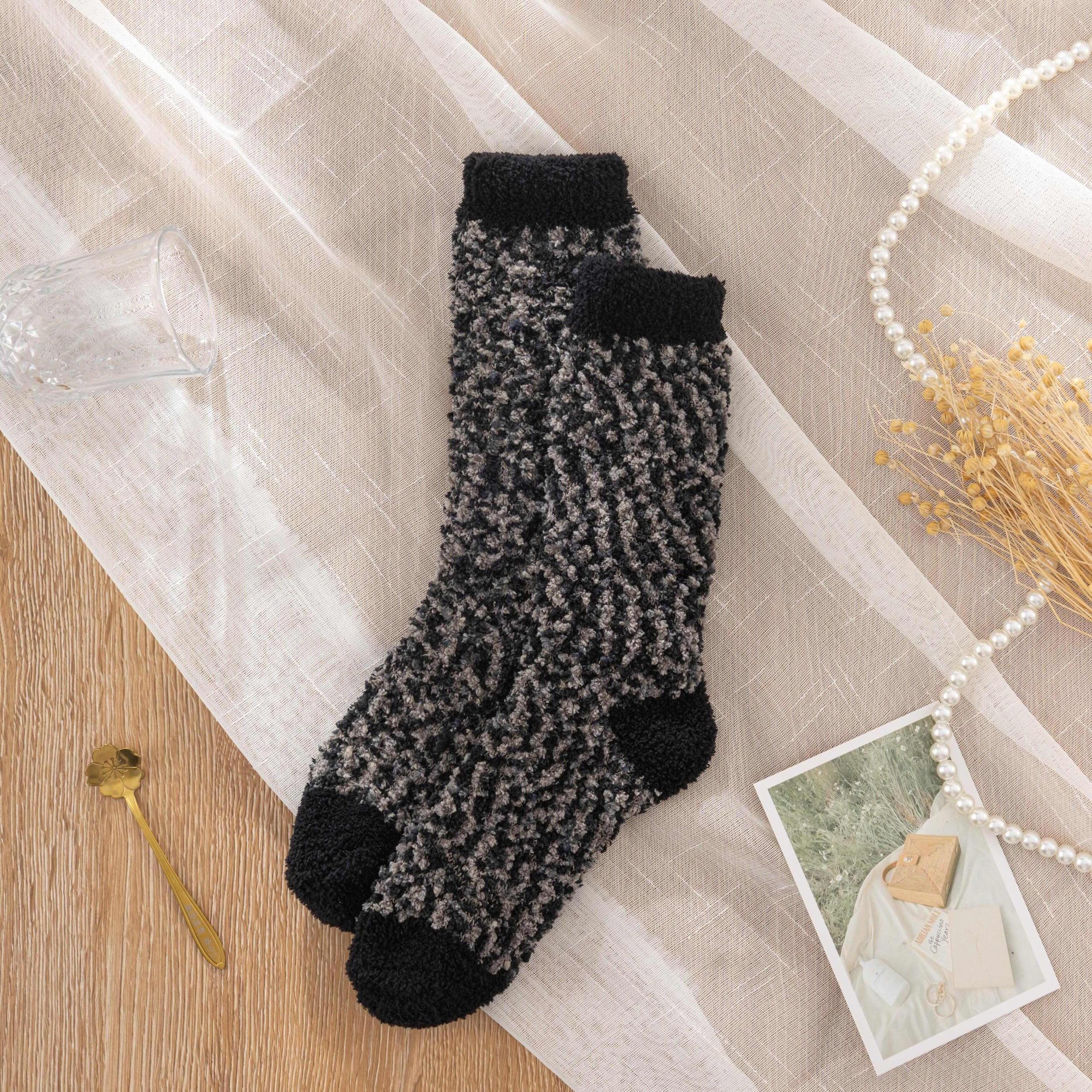 Fuzzy Floor Socks Crew Home Socks Women's Stockings