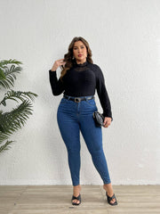 Lace Eyelet Embroidered Blouse Long Sleeve Floral Trim