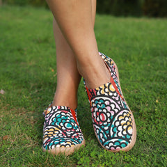 Floral Printed Slip On Canvas Shoes for Women