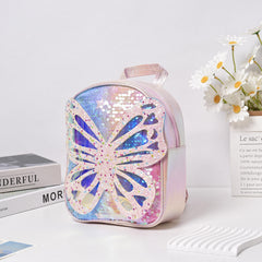Colorful Sequin Butterfly Backpack for School and Travel