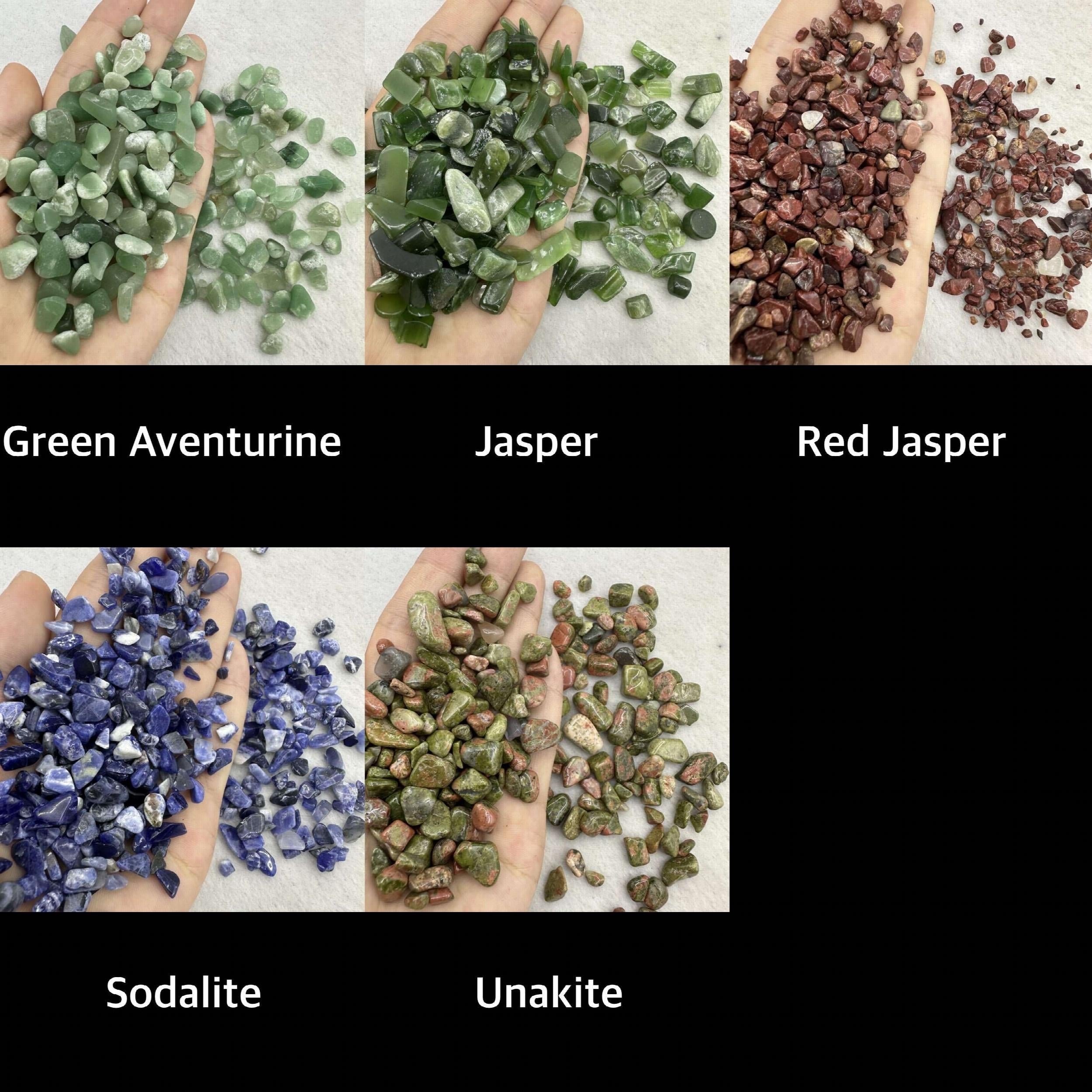 Natural Crystal Chips 50g 100g Green Aventurine Red Jasper Sodalite