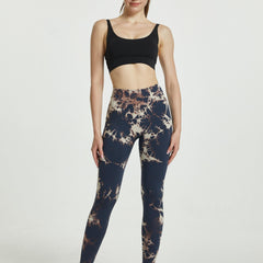 Tie Dye Yoga Leggings Seamless High Stretch Tummy Control Training Tights