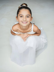 Girls' Lace Suspender Mesh Tutu Dress