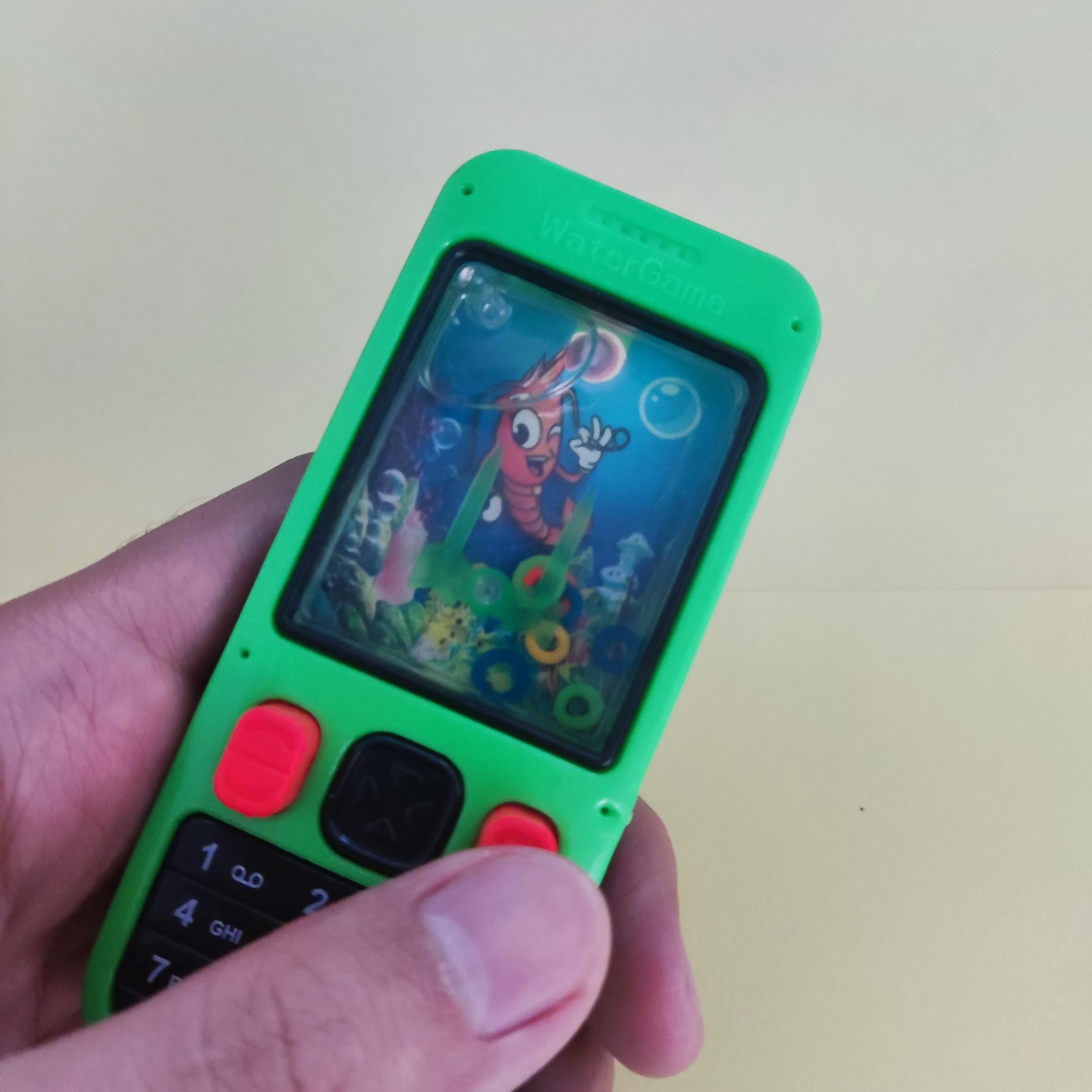 Cellphone Water Ring Game Colorful Handheld Phone Game Water Ring Toss Fun Toy