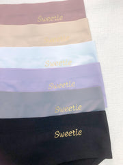 6pcs Letter Print Bikini Panties Seamless Stretch Panties Women's Lingerie