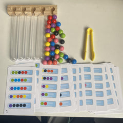 Wooden Bead Counting & Recognition Puzzle Toy
