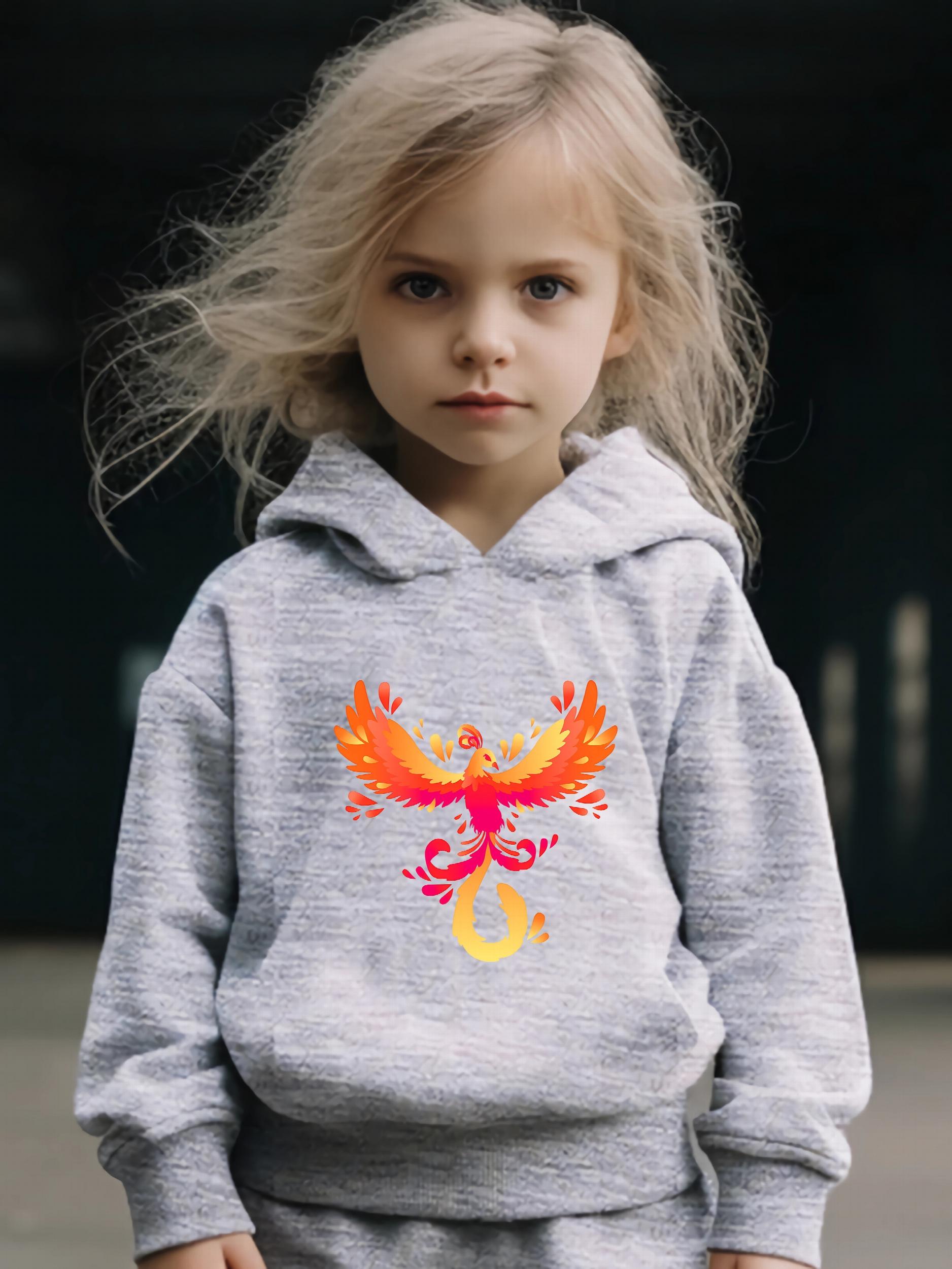 Phoenix Print 2pcs Girls Sports Outfits - Spring/Fall Outdoor Gift