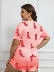 Sexy Dinosaur Print Pajama Romper