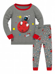 Boys Cotton Pajamas 2 Piece Set for 3-8 Years