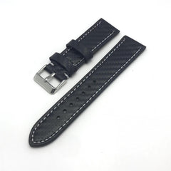 Carbon Fiber Texture Watch Strap 18-24mm