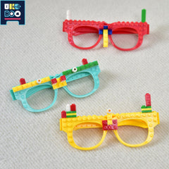 UKBOO DIY Building Bricks Glasses Toy for Kids - Colorful ABS Plastic Blocks