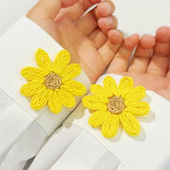 2pcs Yellow Daisy Button Covers No Sewing Required for Formal & Casual Shirts