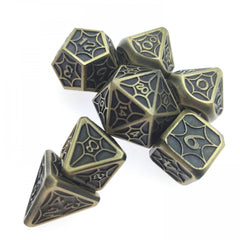7pcs Metal Dice Set for Board Game Christmas Halloween