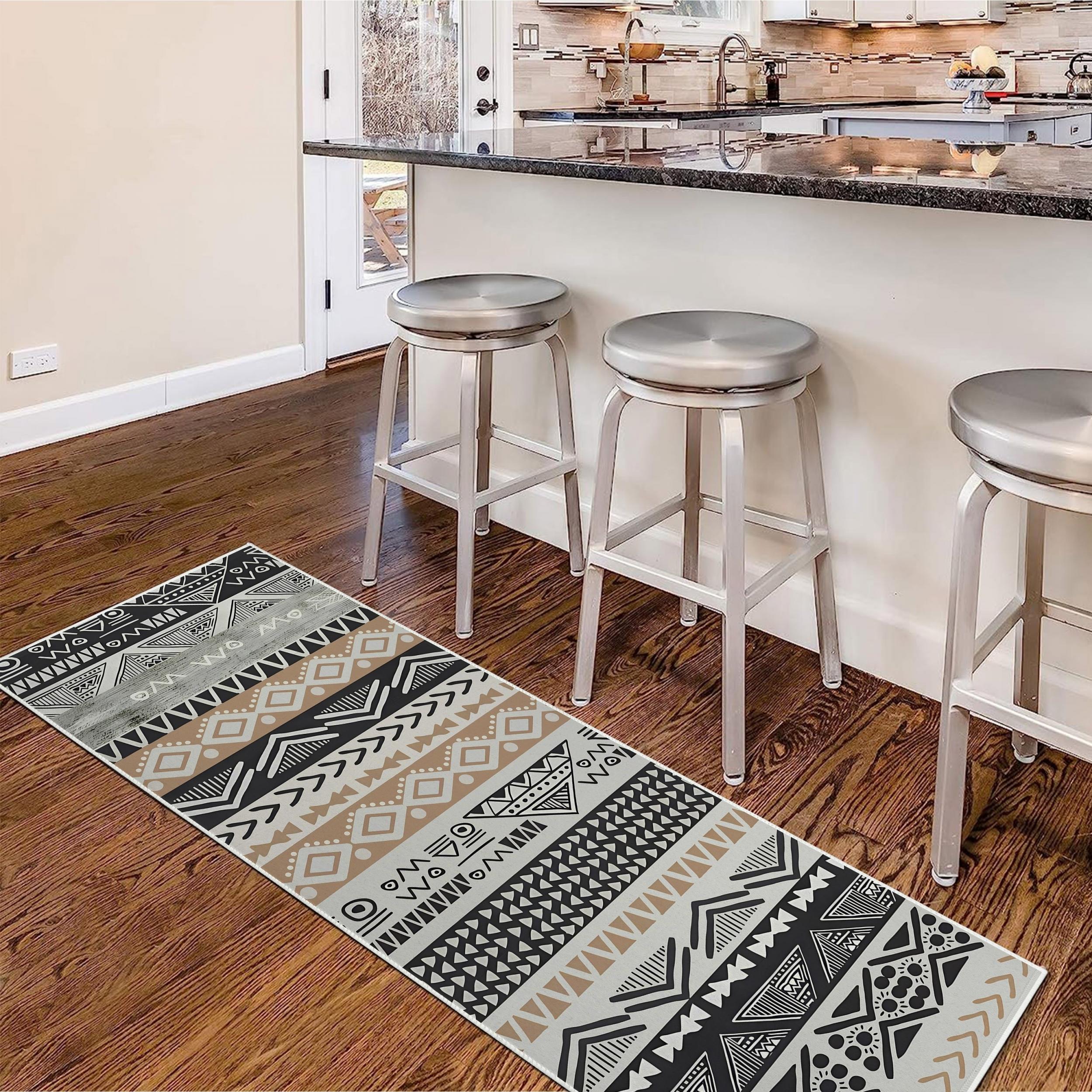 Bohemian Striped Printed Runner Rugs Moroccan Kitchen Floor Mat