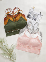 6pcs Wireless Cut Out Bras Comfy Stretch Intimates Bra