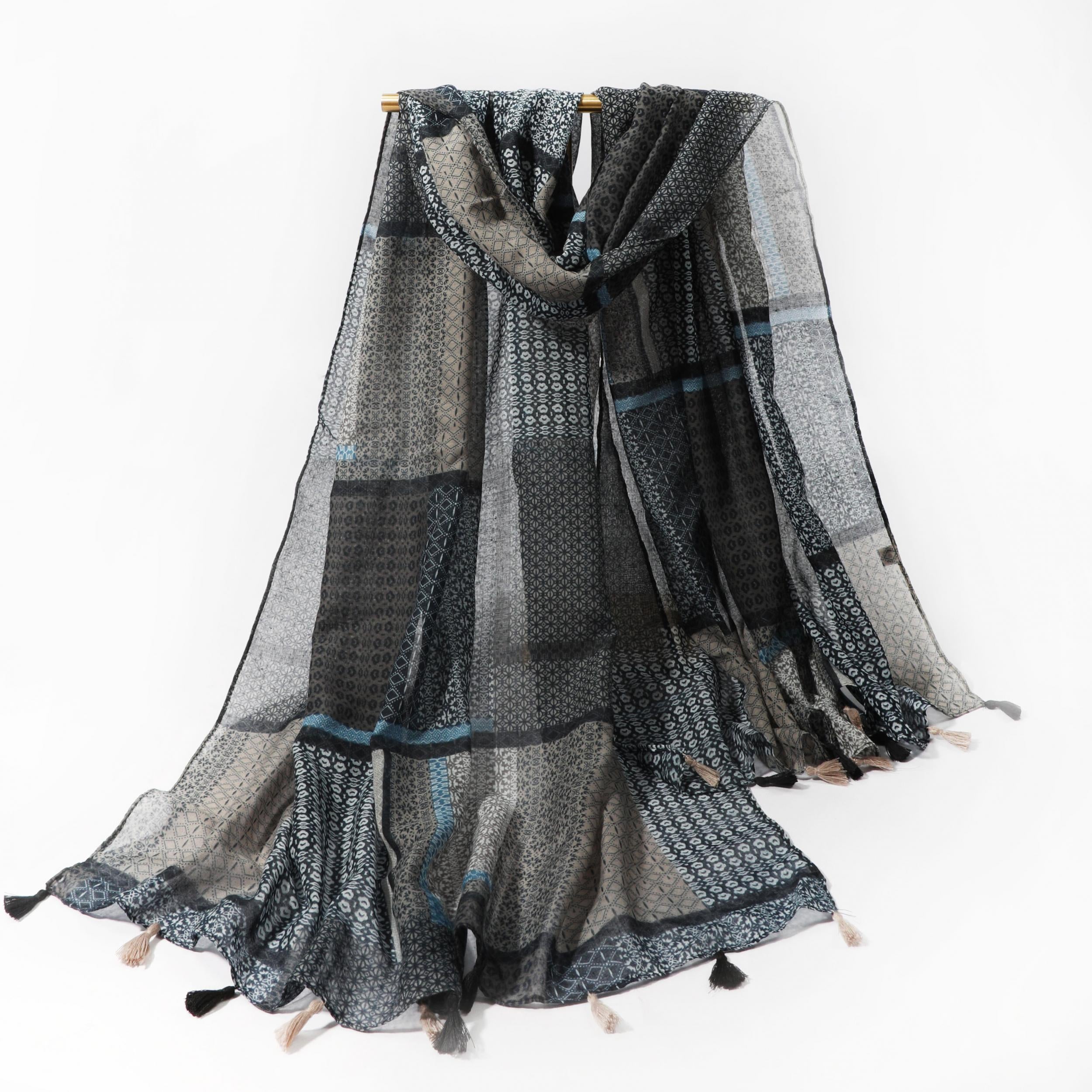 Men's Boho Tassel Bandana Scarf