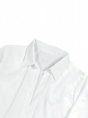 Casual Blouse Women's Plus Plain Long Sleeve Shirt