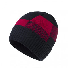 Plaid Warm Beanie Hat Winter Knitted Thick Hat