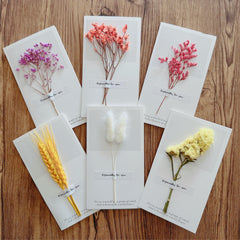Dry Flower Greeting Card Birthday Father's And Mother's Christmas Halloween