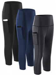 High Waist Tummy Control Yoga Leggings with Side Pockets