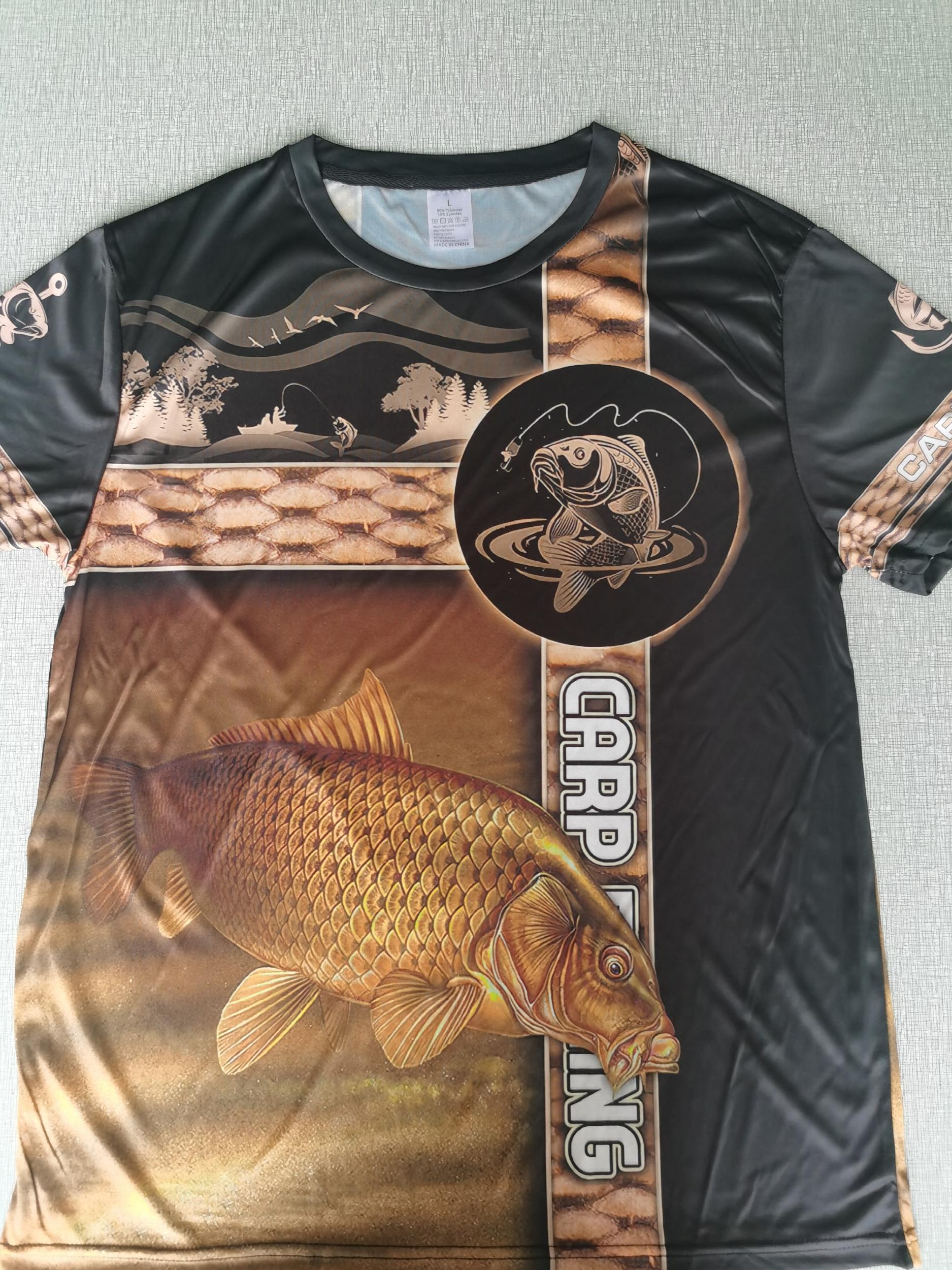 Fish 3D Print Men's Short Sleeve Graphic Tee Casual Comfy Summer Shirt