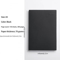 A5 12 Months Daily Plan Notes Handbook