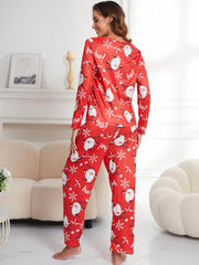 Christmas Lounge Set Long Sleeve Top & Pants Women's Sleepwear