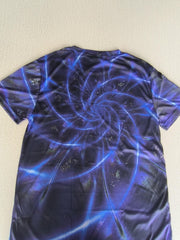Men's 3D Spiral Stripe Print T-shirt - Casual Comfy Mid Stretch Crew Neck Tee