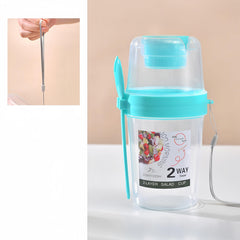 Plastic Salad Containers with Cutlery for Camping and Picnics