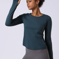 Breathable Women's Long Sleeve Running Tee Moisture Wicking T Shirt