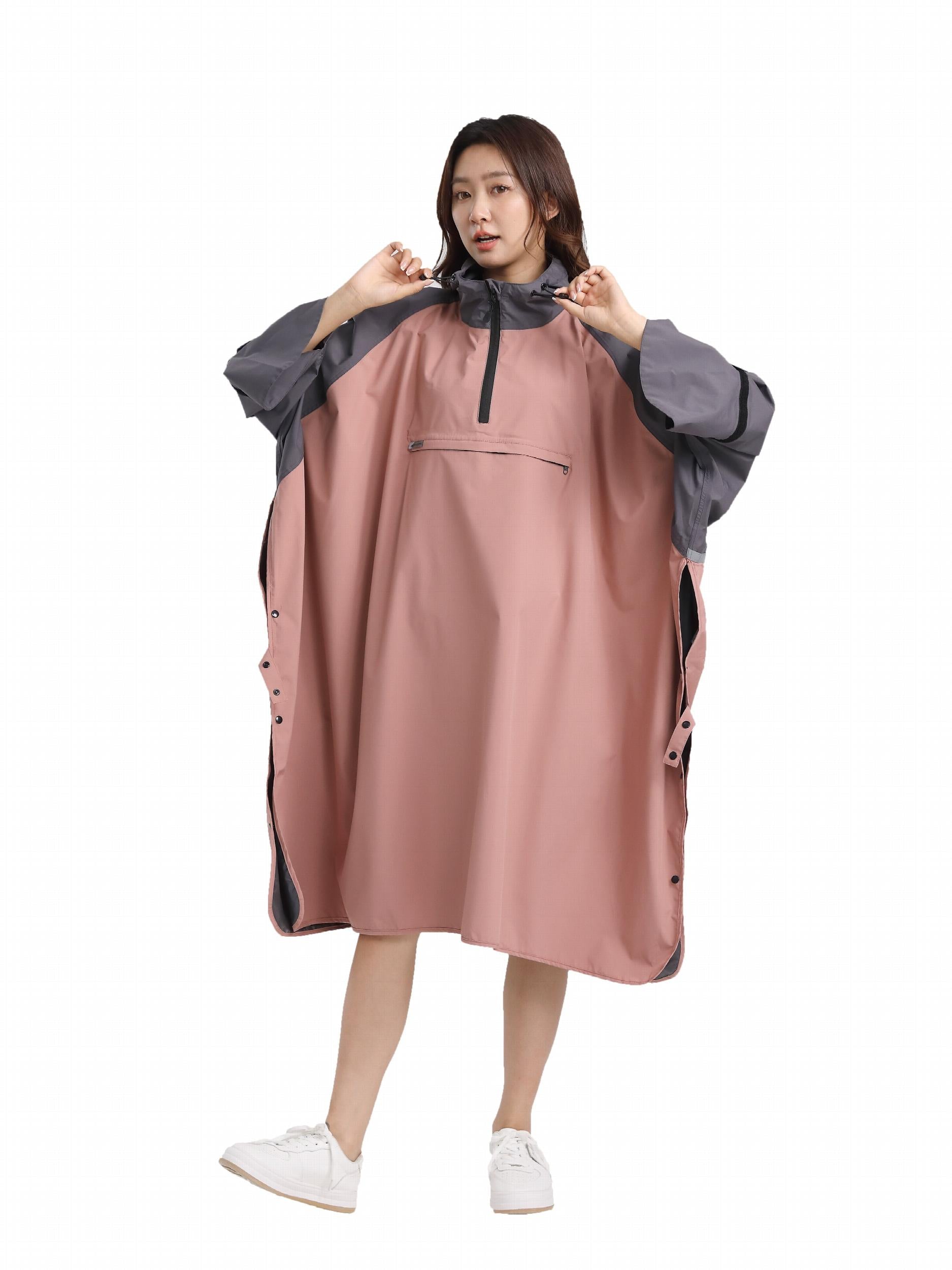 Women's Windproof Waterproof Long Poncho Raincoat
