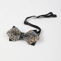 Colorful Rhinestone Bow Tie Shirt Tie Detachable Costume Party