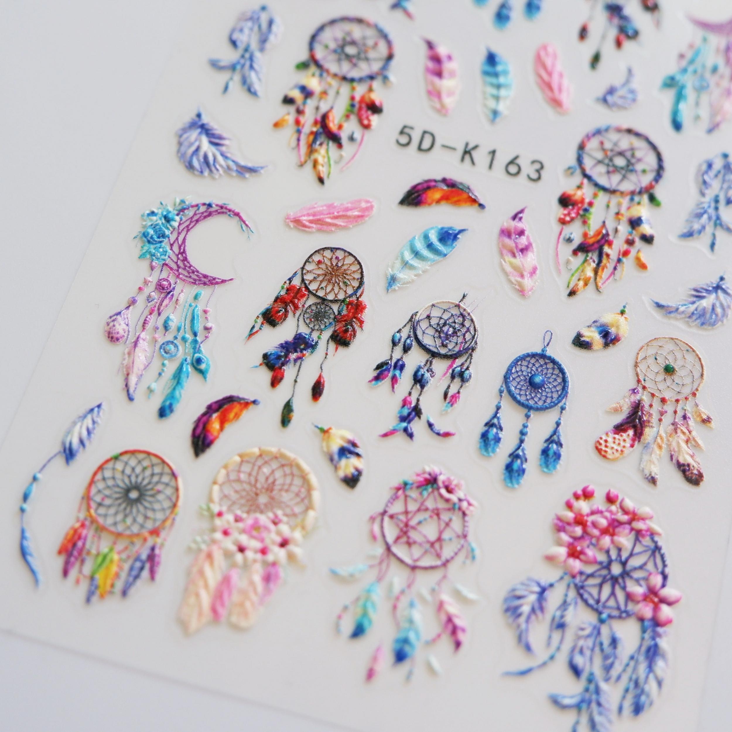 5D Embossed Dream Net Nail Sticker For Women