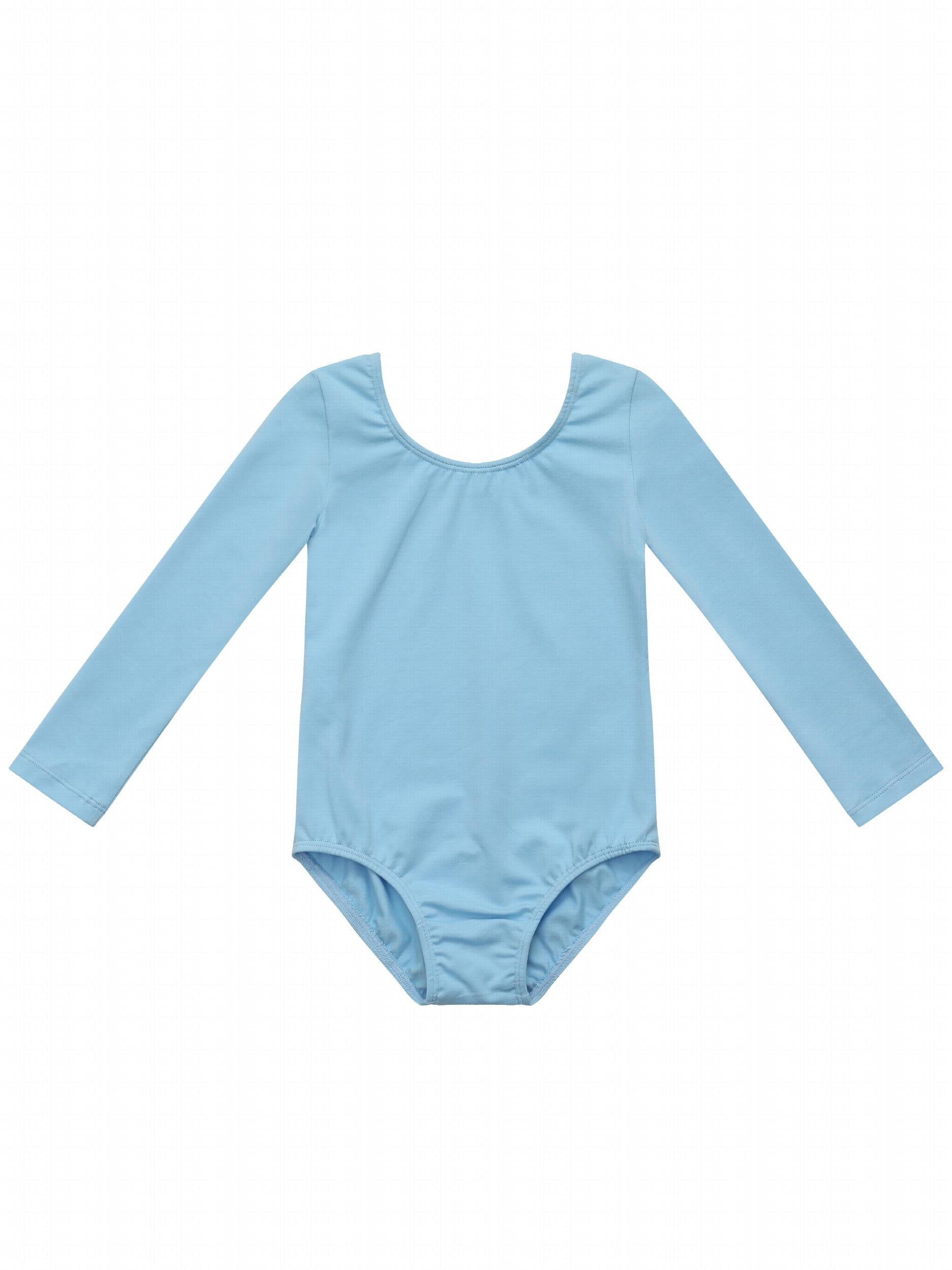 Girls Long Sleeve Bodysuit Leotards Ballet Dance Gymnastics Outfit