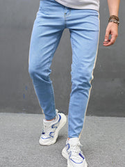 Vintage Distressed Jeans Men's Casual Street Style Denim Pants