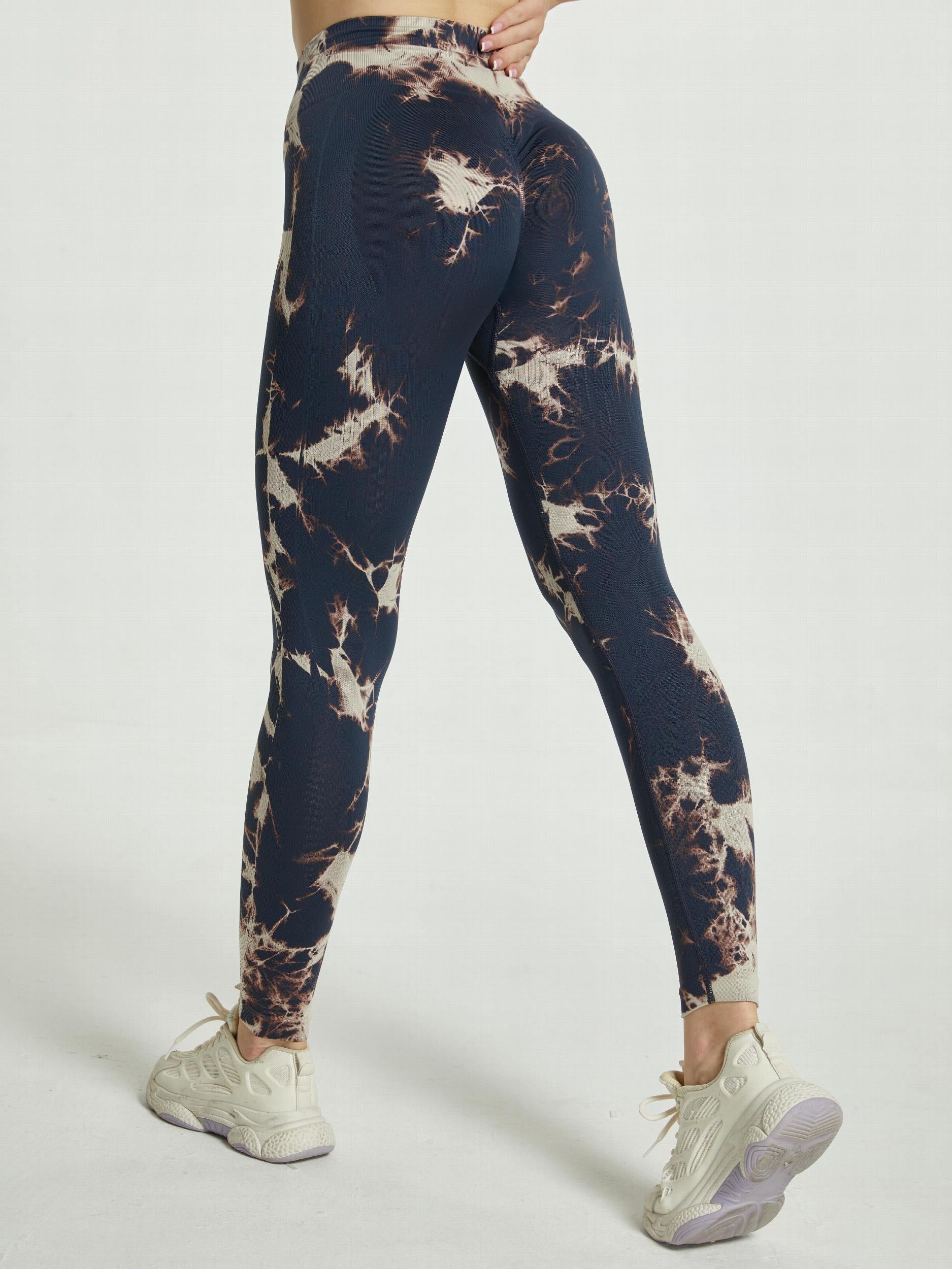 Tie Dye High Stretch Sports Leggings High Waist Yoga Running Tight Pants